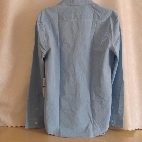 Calvin Klein Jeans Shirt men's casual blue cotton - Picture 5 of 7